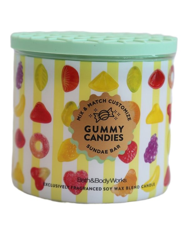 3 - wick candle Gummy Candies Sundae Bar BATH & BODY WORKS PF1A2879