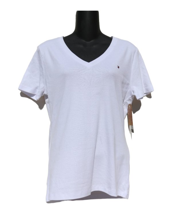 Playera V-Neck Blanca Tommy Hilfiger PF1A3233