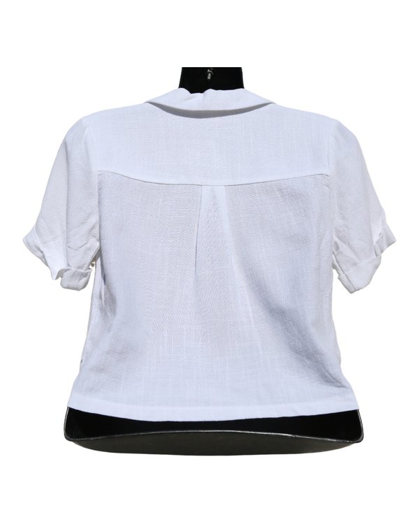 Blusa Camp Collar Blanca monteau Los Angeles PF1A3209 - vista alternativa