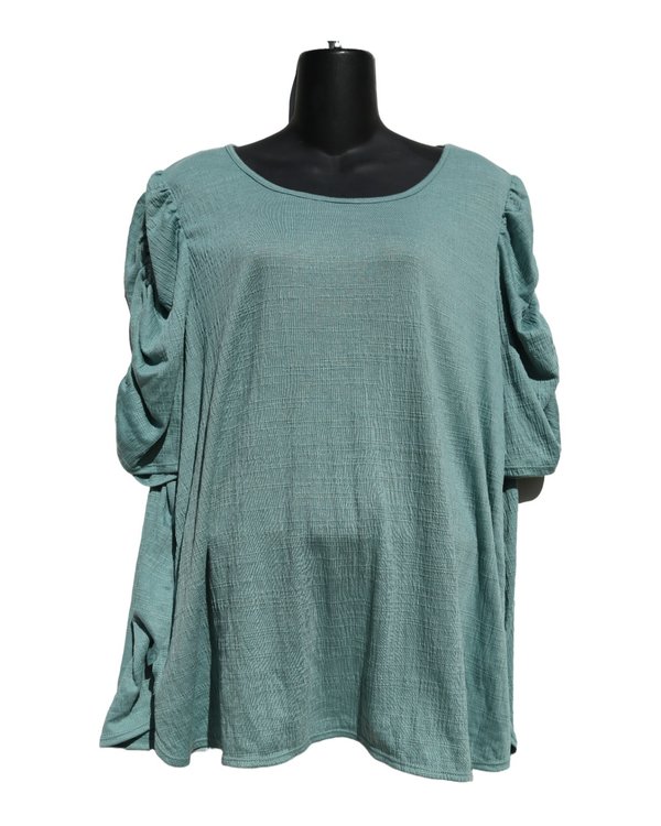 Blusa Mangas Abullonadas Verde Max Studio PF1A3172