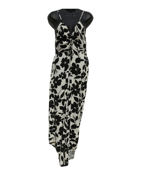Jumpsuit Floral Negro Blanco Jepra PF1A3194