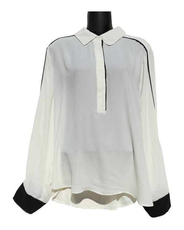 Blusa Ejecutiva Crema/Negro Rachel Zoe PF1A3202