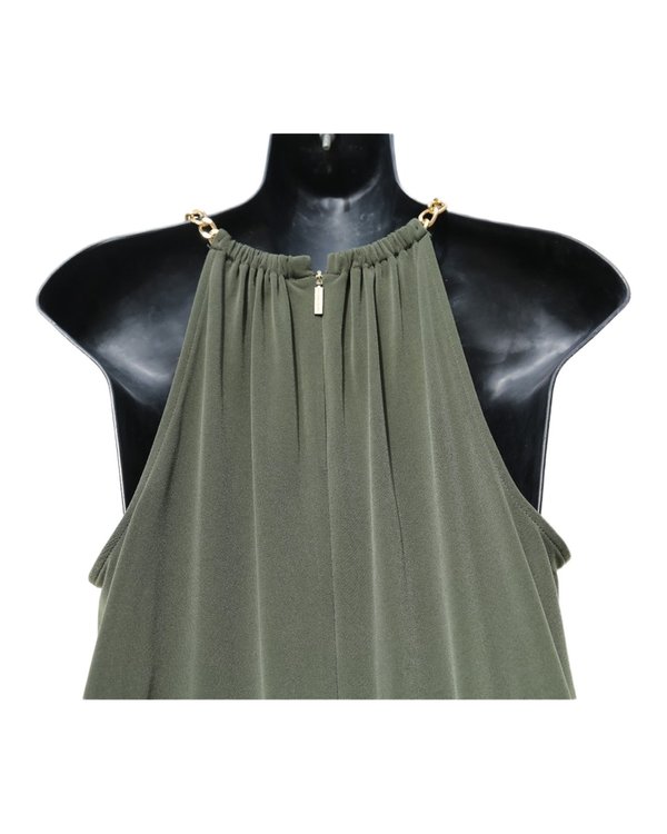 Vestido Halter Olivo Michael Kors PF1A3001 - vista alternativa