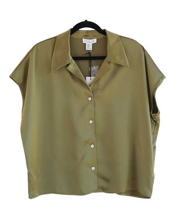 Blusa Camisera Satinada Rachel Zoe PF1A2927