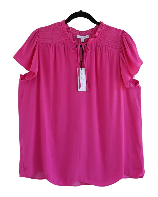 Blusa Rosa Smocked Maison d'Amelie PARIS PF1A2917