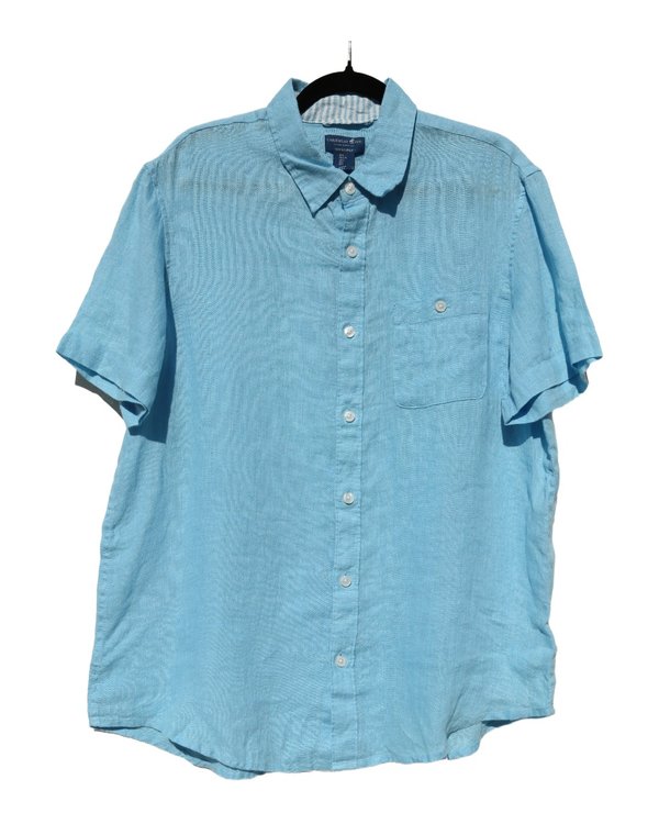 Camisa Lino Azul Caribbean Joe PF1A3249