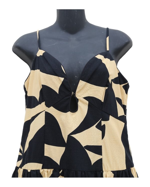 Vestido Abstracto Negro MON RENN PF1A3123 - vista alternativa